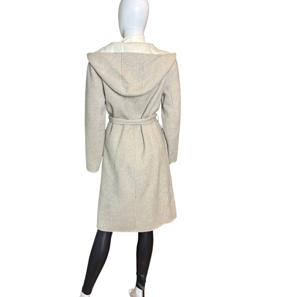 Theory Hooded Wrap Coat – Wool & Cashmere Blend, Size S - Picture 6 of 12